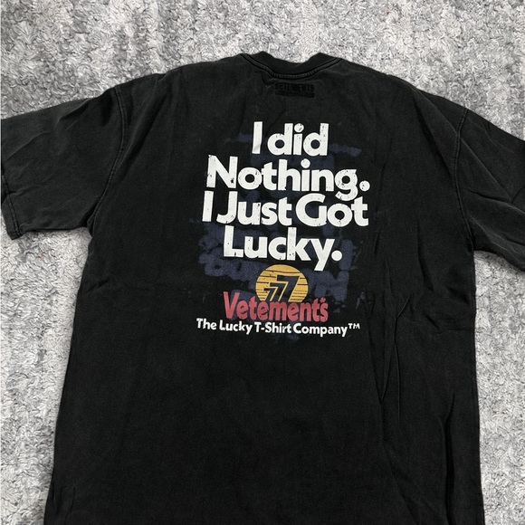 Vetements I Got LuckyT-Shirt Men’s Large - Picture 3 of 4